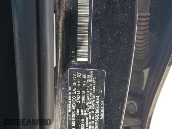 2019 Kia Forte S with VIN 3KPF34AD1KE034064, listed as a Copart auction lot 49296395 with 122,780 mi miles and Non Repairable. Bid and sale history available at carsss.com. Image 14.