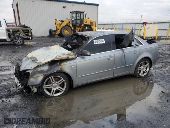 2006 Audi A4 2.0T z VIN WAUDF78E26A034286, wystawiony jako Copart lot #81818974 z przebiegiem Nie podano mil oraz Szkoda całkowita • Salvage title. Historia ofert i sprzedaży dostępna na DreamBid. Obrazek 1.