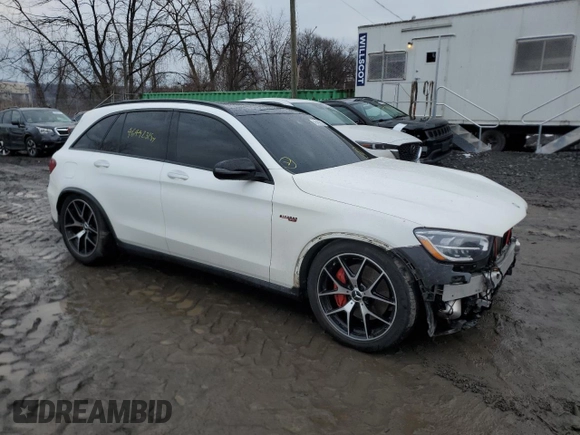 2021 Mercedes-Benz GLC with VIN W1N0G6EB8MF919412, listed as a Copart auction lot 46492315 with 47,180 mi miles and Salvage Title. Bid and sale history available at carsss.com. Image 4.