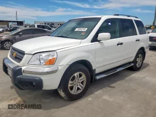 2005 Honda Pilot EX-L z VIN 5FNYF18555B025184, wystawiony jako Copart lot #58084295 z przebiegiem 161 863 mil mil oraz Szkody całkowita. Historia ofert i sprzedaży dostępna na DreamBid. Obrazek 1.