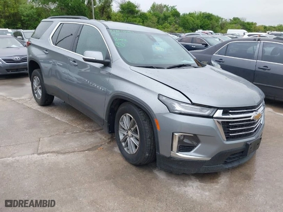 2023 Chevrolet Traverse LT Cloth with VIN 1GNEVGKW5PJ243297, listed as a IAAI auction lot 41960794 with 27,700 mi miles. Bid and sale history available at carsss.com. Image 1.