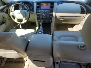 2016 Infiniti QX80 with VIN JN8AZ2NF5G9613597, listed as a Copart auction lot 49497245 with 104,832 mi miles and Salvage Title. Bid and sale history available at carsss.com. Image 8.