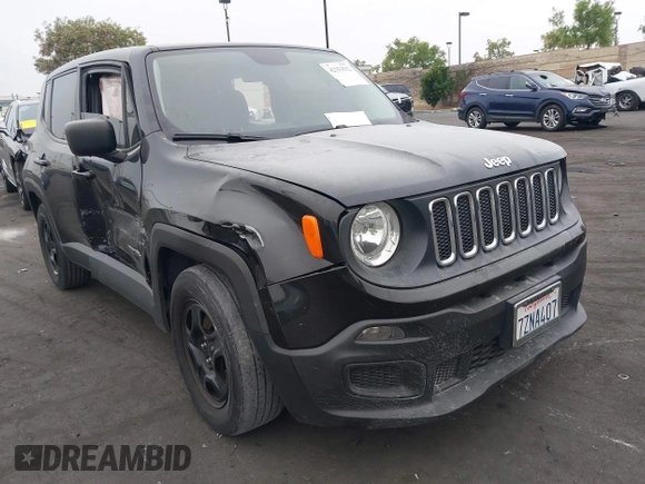 2017 Jeep Renegade Sport z VIN ZACCJAAB8HPF47233, wystawiony jako IAAI lot #42353512 z przebiegiem 88 850 mil mil oraz . Historia ofert i sprzedaży dostępna na DreamBid. Obrazek 1.