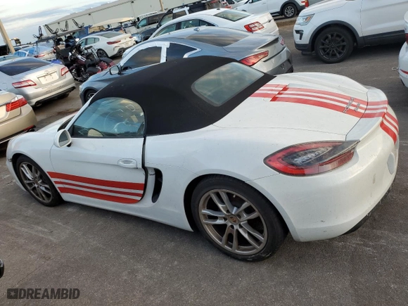 2014 Porsche Boxster with VIN WP0CA2A8XES121446, listed as a Copart auction lot 74572644 with 0 mi miles and Salvage Title. Bid and sale history available at carsss.com. Image 2.