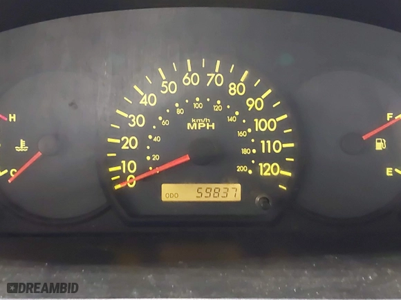 2003 Kia Rio with VIN KNADC125536274171, listed as a IAAI auction lot 41986369 with 59,837 mi miles. Bid and sale history available at carsss.com. Image 7.