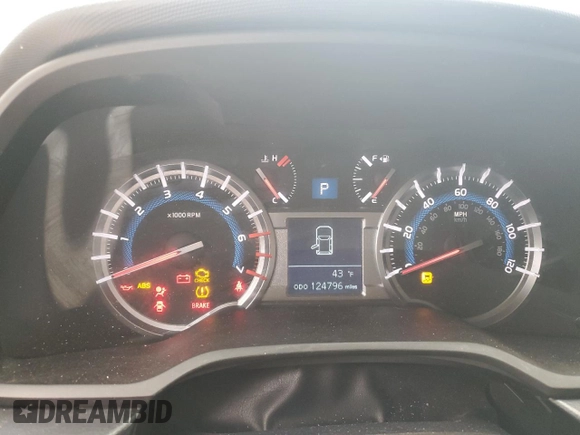 2018 Toyota 4Runner SR5 with VIN JTEBU5JR8J5583392, listed as a Copart auction lot 50820825 with 124,796 mi miles and Salvage Title. Bid and sale history available at DreamBid. Image 9.
