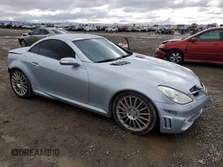 2005 Mercedes-Benz SLK-Class 5.5L AMG with VIN WDBWK73F85F069874, listed as a Copart auction lot 48748865 with 79,391 mi miles and Salvage Title. Bid and sale history available at carsss.com. Image 4.