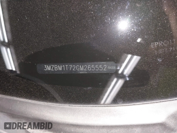 2016 Mazda 3 i Sport with VIN 3MZBM1T72GM265552, listed as a IAAI auction lot 42172515 with 105,361 mi miles and . Bid and sale history available at DreamBid. Image 9.