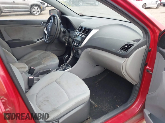 2012 Hyundai Accent SE with VIN KMHCU5AE8CU037718, listed as a IAAI auction lot 41845159 with 167,444 mi miles. Bid and sale history available at carsss.com. Image 5.
