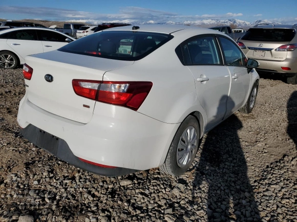 2016 Kia Rio LX with VIN KNADM4A39G6689997, listed as a Copart auction lot 46928295 with 157,187 mi miles and Salvage Title. Bid and sale history available at carsss.com. Image 3.