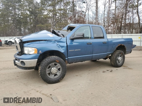 2005 Dodge 2500 SLT z VIN 3D7KS28C95G836976, wystawiony jako Copart lot #47274175 z przebiegiem 215 748 mil mil oraz Szkoda całkowita • Salvage title. Historia ofert i sprzedaży dostępna na DreamBid. Obrazek 1.