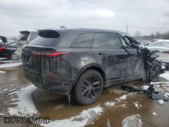 2025 Land Rover Range Rover Velar Dynamic SE with VIN SALYL2EX2SA394053, listed as a Copart auction lot 45710415 with 3,540 mi miles and Salvage title. Bid and sale history available at DreamBid. Image 3.