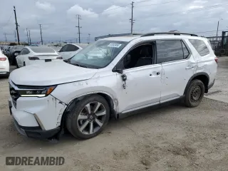 2023 Honda Pilot Elite with VIN 5FNYG1H8XPB016782, listed as a Copart auction lot 53682855 with 28,730 mi miles and Salvage Title. Bid and sale history available at carsss.com. Image 1.