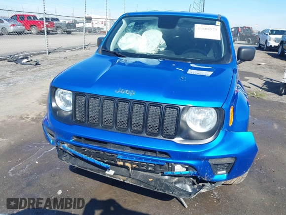2020 Jeep Renegade Sport with VIN ZACNJAAB0LPM01438, listed as a IAAI auction lot 41608573 with 90,053 mi miles and . Bid and sale history available at carsss.com. Image 6.