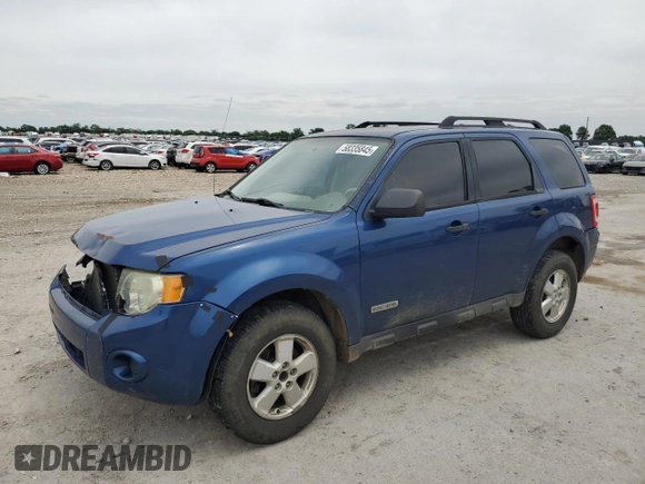 2008 Ford Escape XLS z VIN 1FMCU02Z98KB14085, wystawiony jako Copart lot #58335845 z przebiegiem 191 313 mil mil oraz Szkoda całkowita • Salvage title. Historia ofert i sprzedaży dostępna na DreamBid. Obrazek 1.