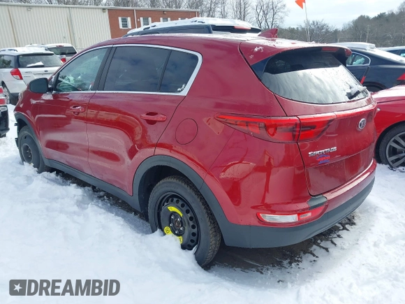 2018 Kia Sportage LX with VIN KNDPMCAC4J7311436, listed as a IAAI auction lot 41536094 with 109,213 mi miles. Bid and sale history available at carsss.com. Image 3.