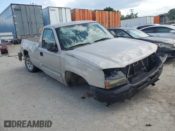 2005 Chevrolet Silverado 1500 Work Truck with VIN 1GCEC14Z25Z272371, listed as a Copart auction lot 68117504 with Not Provided miles and Non Repairable. Bid and sale history available at carsss.com. Image 4.