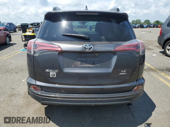 2017 Toyota RAV4 LE with VIN JTMBFREV4HJ162476, listed as a Copart auction lot 64961385 with 38,320 mi miles and Salvage title. Bid and sale history available at DreamBid. Image 6.