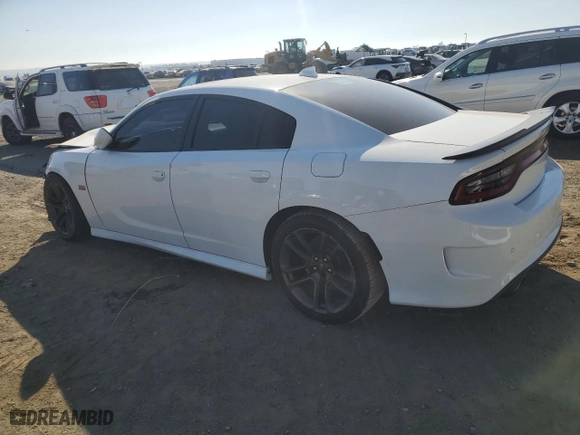 2020 Dodge Charger Scat Pack with VIN 2C3CDXGJ6LH107292, listed as a Copart auction lot 75531044 with 35,379 mi miles and Salvage Title. Bid and sale history available at carsss.com. Image 2.