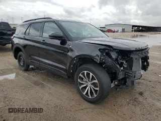 2025 Ford Explorer ST-Line with VIN 1FMUK8KHXSGB31438, listed as a Copart auction lot 54352865 with 721 mi miles and Salvage Title. Bid and sale history available at carsss.com. Image 4.