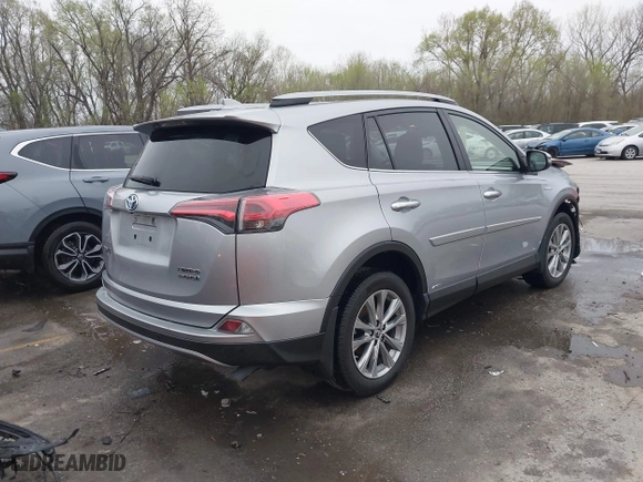 2017 Toyota RAV4 Hybrid Limited with VIN JTMDJREV5HD140010, listed as a IAAI auction lot 41925106 with 97,835 mi miles. Bid and sale history available at carsss.com. Image 4.