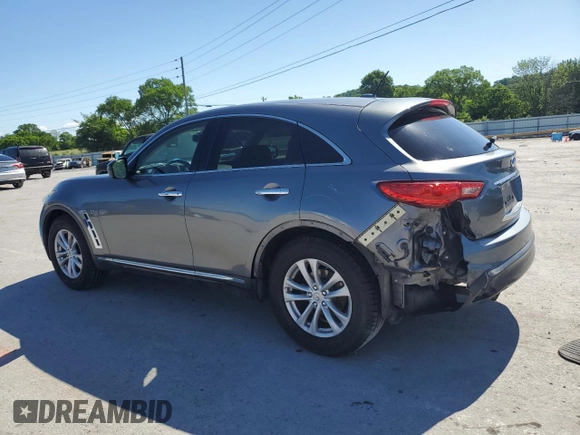 2016 Infiniti QX70 with VIN JN8CS1MU5GM670483, listed as a Copart auction lot 57710185 with 144,215 mi miles and Clean title. Bid and sale history available at DreamBid. Image 2.