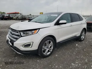 2015 Ford Edge Titanium z VIN 2FMTK4K83FBC11763, wystawiony jako Copart lot #55495445 z przebiegiem 129 176 mil mil oraz Szkoda całkowita • Salvage title. Historia ofert i sprzedaży dostępna na DreamBid. Obrazek 1.