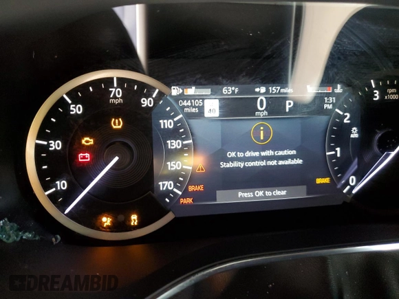 2023 Jaguar F-Pace S with VIN SADCJ2EX6PA705096, listed as a Copart auction lot 56425555 with 44,105 mi miles and Salvage title. Bid and sale history available at DreamBid. Image 9.