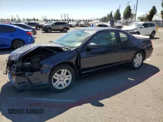 2007 Chevrolet Monte Carlo LT with VIN 2G1WK15N879184319, listed as a Copart auction lot 75649364 with 147,642 mi miles and Salvage Title. Bid and sale history available at carsss.com. Image 1.