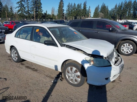 2004 Honda Civic LX with VIN 2HGES16574H553711, listed as a IAAI auction lot 41449308 with 209,021 mi miles. Bid and sale history available at carsss.com. Image 1.