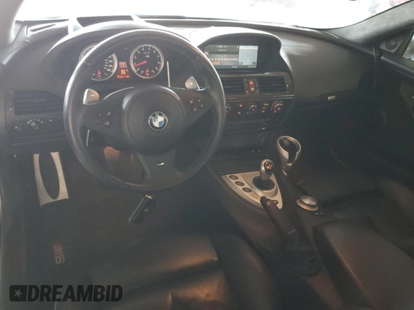 2006 BMW M6 with VIN WBSEH934X6B797428, listed as a Copart auction lot 63462135 with 73,393 mi miles and Salvage title. Bid and sale history available at DreamBid. Image 8.
