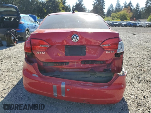 2012 Volkswagen Jetta SE with VIN 3VWDP7AJXCM411045, listed as a Copart auction lot 55111105 with 99,219 mi miles and Salvage title. Bid and sale history available at DreamBid. Image 6.