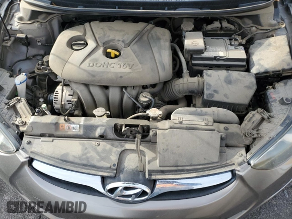 2013 Hyundai Elantra Limited with VIN 5NPDH4AE2DH290472, listed as a Copart auction lot 52354955 with 52,680 mi miles and Salvage Title. Bid and sale history available at DreamBid. Image 11.
