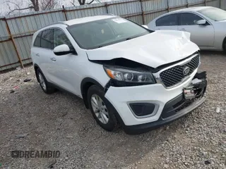 2018 Kia Sorento LX with VIN 5XYPGDA3XJG424355, listed as a IAAI auction lot 41832873 with 114,254 mi miles. Bid and sale history available at carsss.com. Image 1.