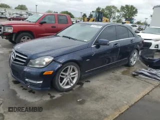 2012 Mercedes-Benz C-Class C 250 Sport with VIN WDDGF4HB7CA654962, listed as a Copart auction lot 51278855 with 182,526 mi miles and Salvage Title. Bid and sale history available at carsss.com. Image 1.