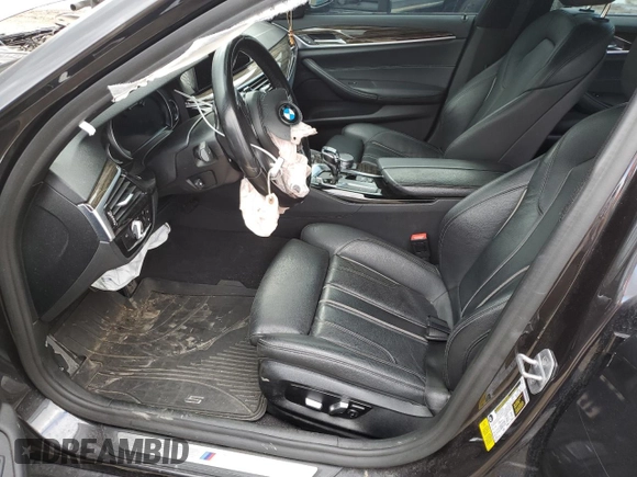 2019 BMW 5 Series 530i with VIN WBAJA5C53KWW30663, listed as a Copart auction lot 52177985 with 116,233 mi miles and Salvage Title. Bid and sale history available at carsss.com. Image 7.