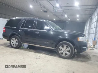 2015 Ford Expedition Platinum with VIN 1FMJU1MT3FEF48858, listed as a Copart auction lot 88086085 with 105,342 mi miles and Salvage title. Bid and sale history available at DreamBid. Image 4.