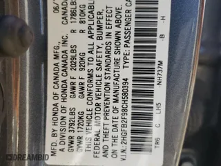 2012 Honda Civic Sdn EX-L with VIN 2HGFB2F98CH580394, listed as a Copart auction lot 47887065 with 193,249 mi miles and Salvage Title. Bid and sale history available at carsss.com. Image 12.