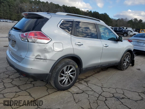 2015 Nissan Rogue SL with VIN 5N1AT2MT7FC865949, listed as a Copart auction lot 46632335 with 165,981 mi miles and Salvage Title. Bid and sale history available at carsss.com. Image 3.