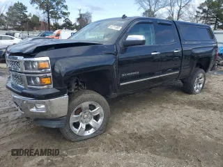 2014 Chevrolet Silverado 1500 LTZ with VIN 1GCVKSEC8EZ156725, listed as a Copart auction lot 43711365 with 127,224 mi miles and Salvage Title. Bid and sale history available at DreamBid. Image 1.