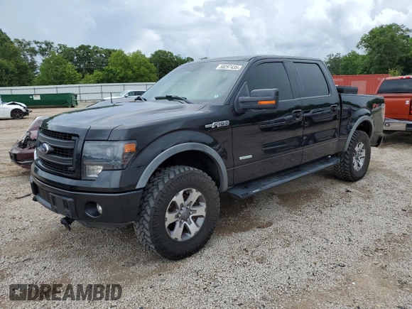 2014 Ford F-150 XL with VIN 1FTFW1ET6EFB74225, listed as a Copart auction lot 58297435 with 111,040 mi miles and Salvage title. Bid and sale history available at DreamBid. Image 1.