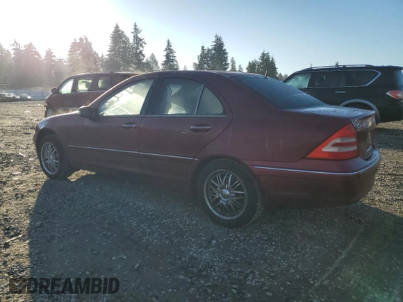 2002 Mercedes-Benz C 230/260/280/320 with VIN WDBRF61J32E003687, listed as a Copart auction lot 47209285 with 156,561 mi miles and Salvage Title. Bid and sale history available at DreamBid. Image 2.