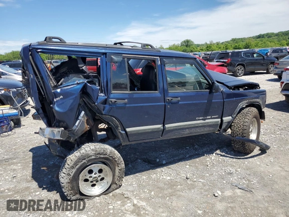 2001 Jeep Cherokee Sport z VIN 1J4FF48S71L555513, wystawiony jako Copart lot #55780315 z przebiegiem Nie podano mil oraz Szkoda całkowita • Salvage title. Historia ofert i sprzedaży dostępna na DreamBid. Obrazek 3.