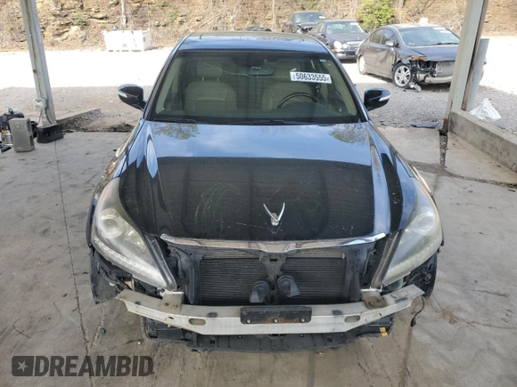 2012 Hyundai Equus Signature with VIN KMHGH4JH5CU043163, listed as a Copart auction lot 50633555 with 201,133 mi miles and Salvage Title. Bid and sale history available at DreamBid. Image 5.