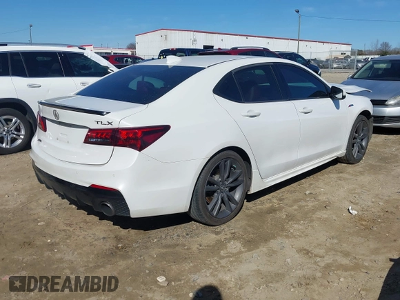 2018 Acura TLX w/A-SPEC Pkg with VIN 19UUB2F63JA007945, listed as a IAAI auction lot 41320172 with 160,616 mi miles. Bid and sale history available at carsss.com. Image 4.