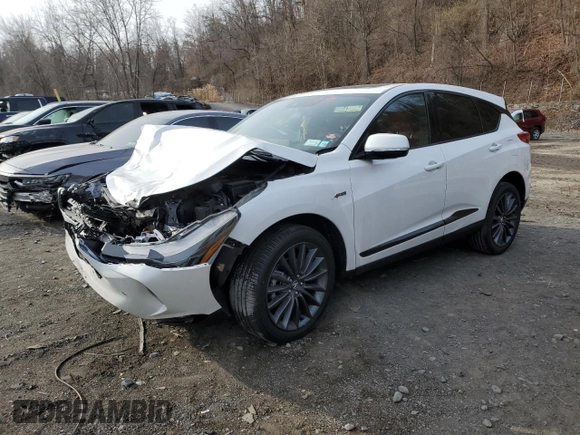 2023 Acura RDX Advance with VIN 5J8TC2H83PL004550, listed as a Copart auction lot 83023154 with Not provided miles and Salvage title. Bid and sale history available at DreamBid. Image 1.