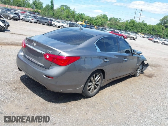 2014 Infiniti Q50 Premium with VIN JN1BV7AR5EM684966, listed as a IAAI auction lot 42306878 with 166,800 mi miles and . Bid and sale history available at DreamBid. Image 4.