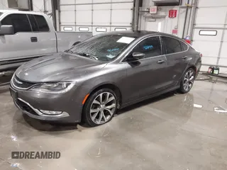 2015 Chrysler 200 C with VIN 1C3CCCCG1FN551259, listed as a IAAI auction lot 41221979 with 98,055 mi miles and . Bid and sale history available at carsss.com. Image 2.