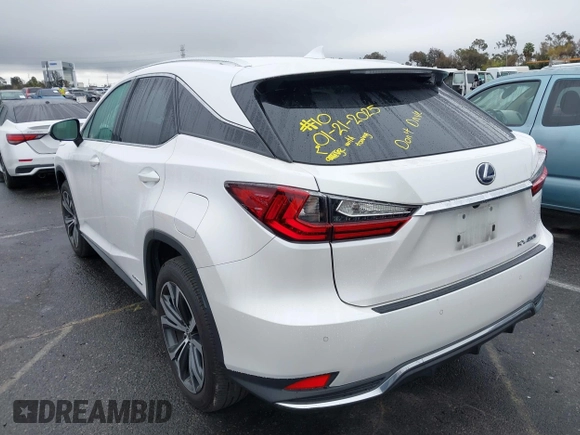 2020 Lexus RX with VIN 2T2HGMDA1LC052493, listed as a IAAI auction lot 41450535 with 63,547 mi miles. Bid and sale history available at carsss.com. Image 3.