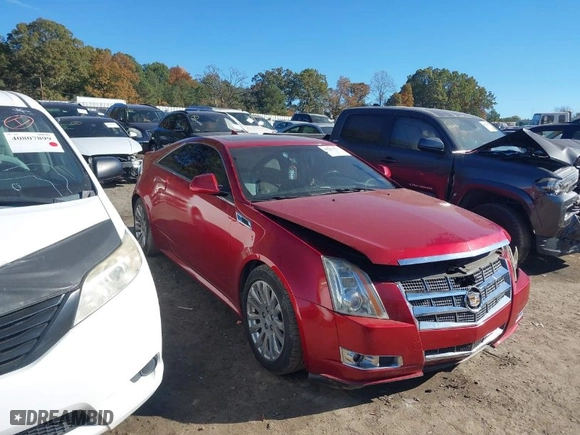 2011 Cadillac CTS Coupe Performance with VIN 1G6DJ1ED8B0154882, listed as a IAAI auction lot 40820898 with 1 mi miles. Bid and sale history available at carsss.com. Image 1.
